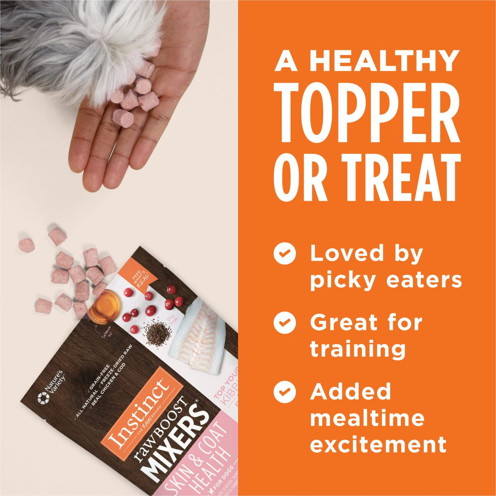 Instinct Dog Freeze-Dried Raw Boost Mixers Skin & Coat Recipe