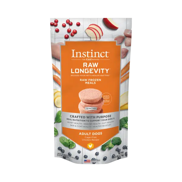 Instinct Dog Raw Longevity Frozen Chicken Patties 6lb