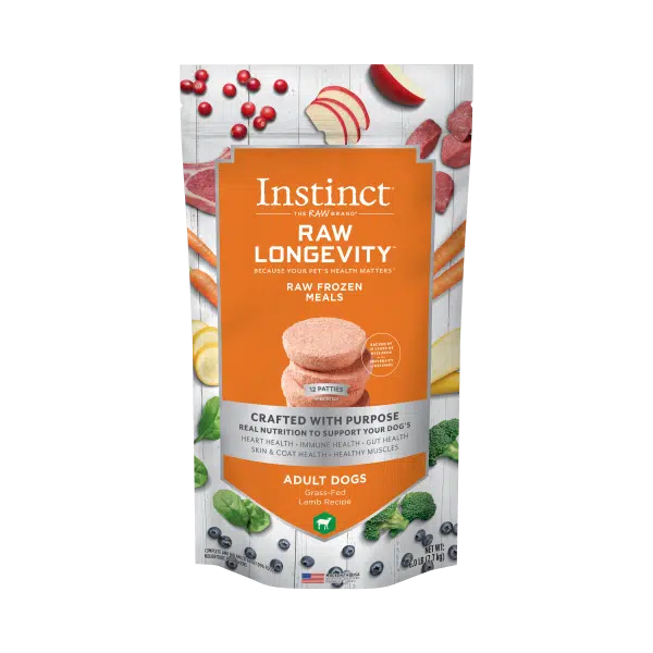 Instinct Dog Raw Longevity Frozen Lamb Patties 6lb