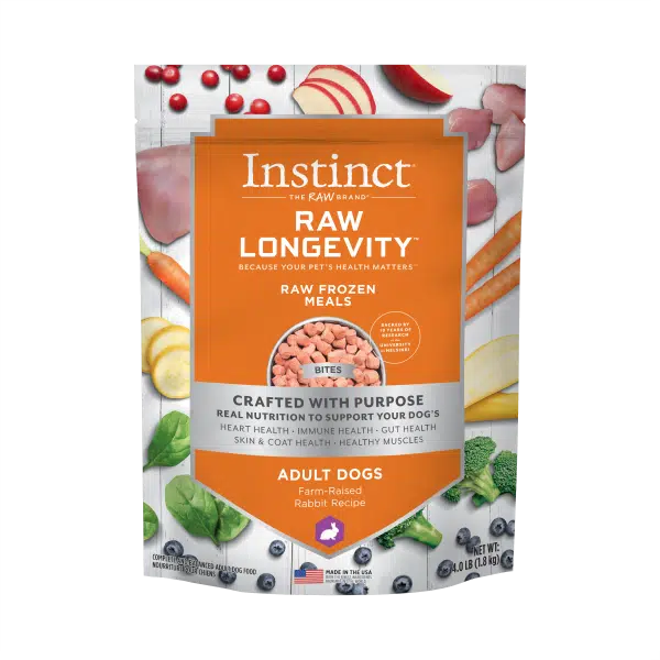 Instinct Dog Raw Longevity Frozen Rabbit Bites 4lb