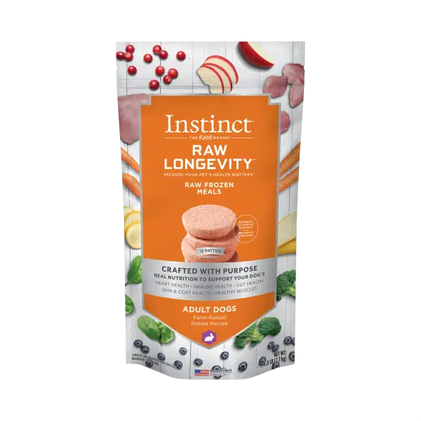 Instinct Dog Raw Longevity Frozen Rabbit Patties 6 lb