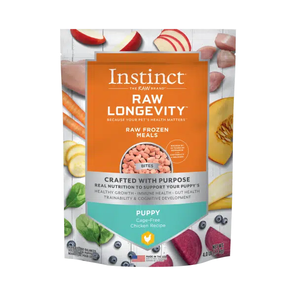 Instinct Puppy Raw Longevity Frozen Chicken Bites 4 lb