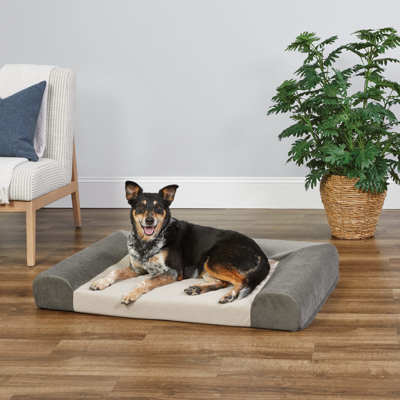 Quiet Time Memory Foam Sofa Gray