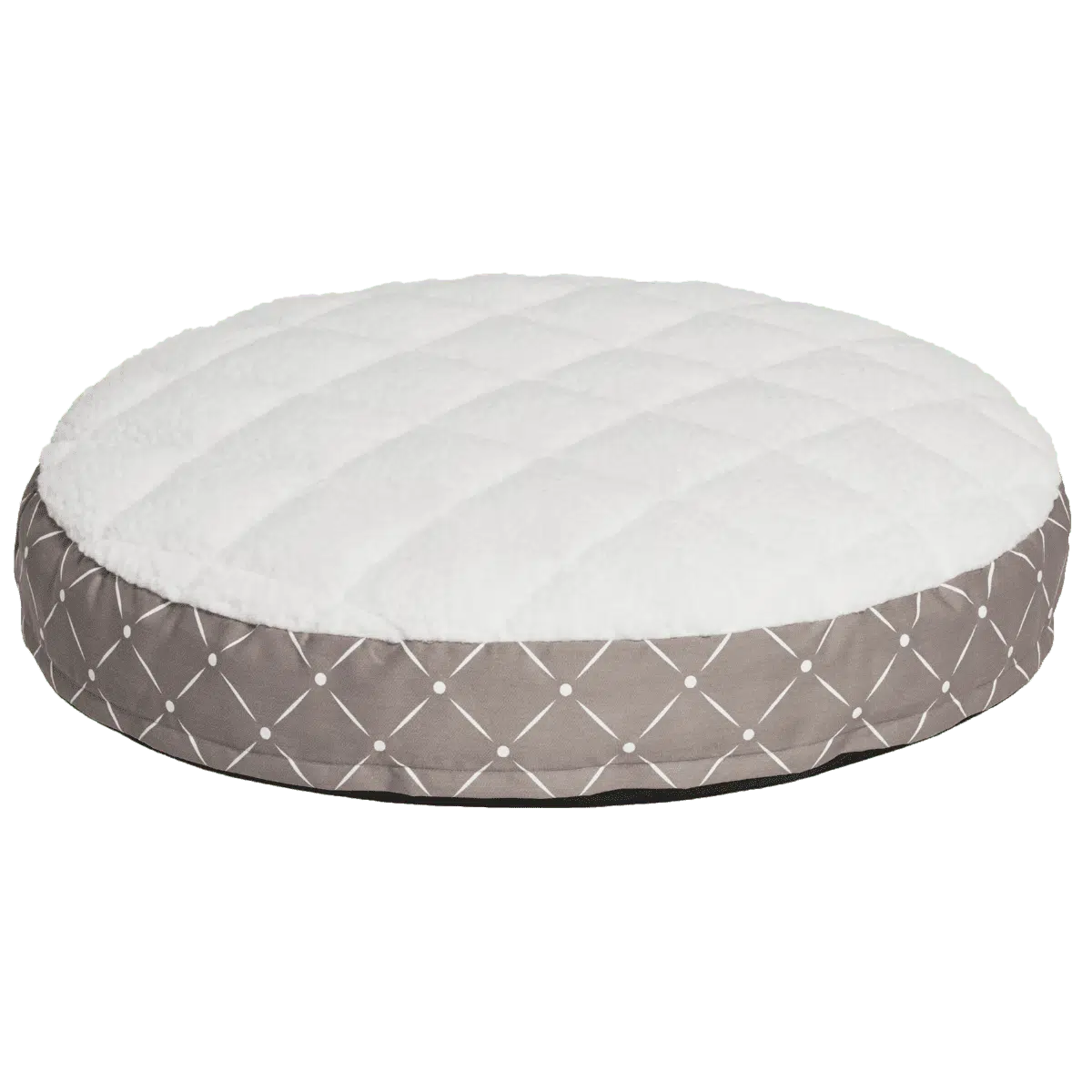 QuietTime Couture Empress Round Mattress in Mushroom
