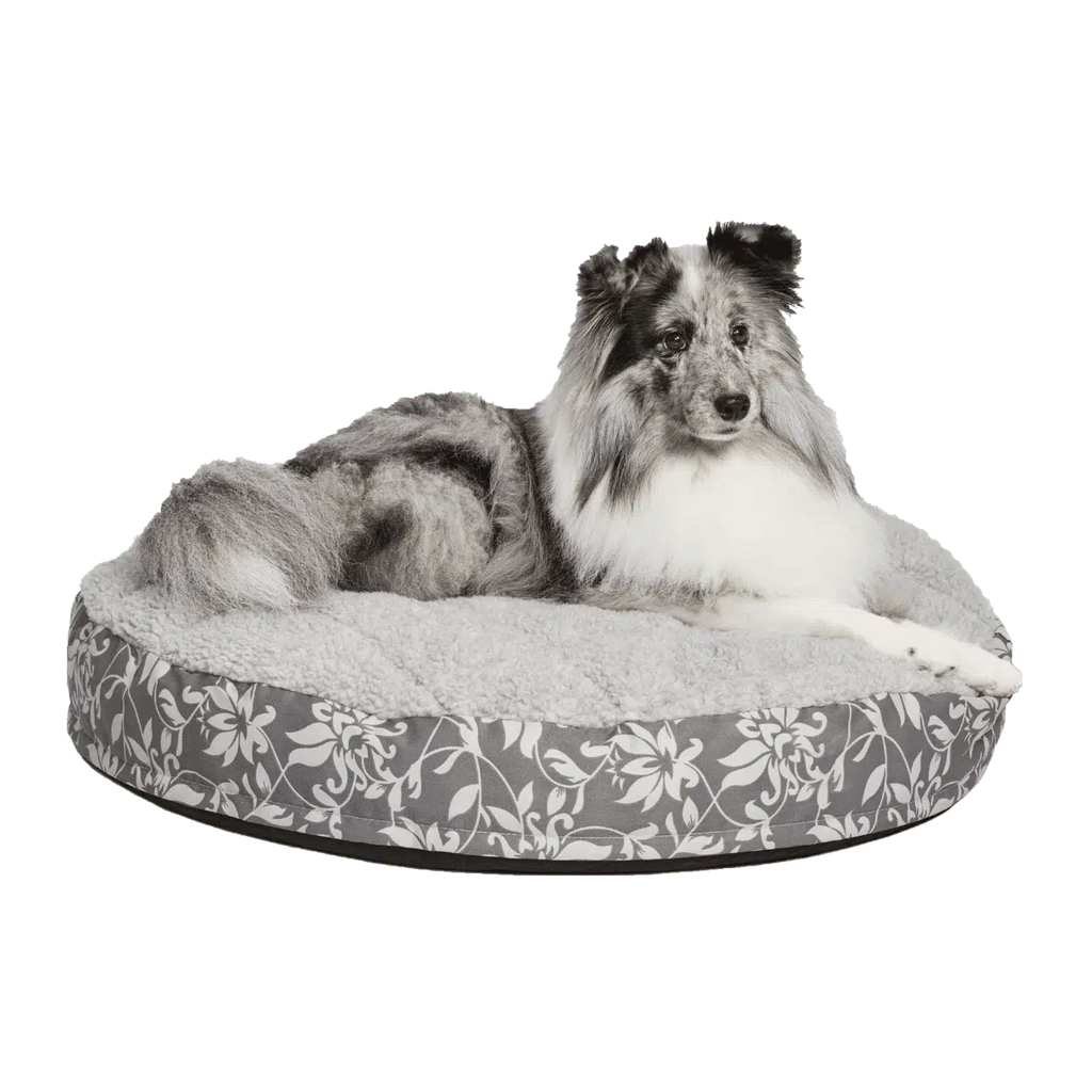 QuietTime Couture Empress Round Mattress in Pewter Floral