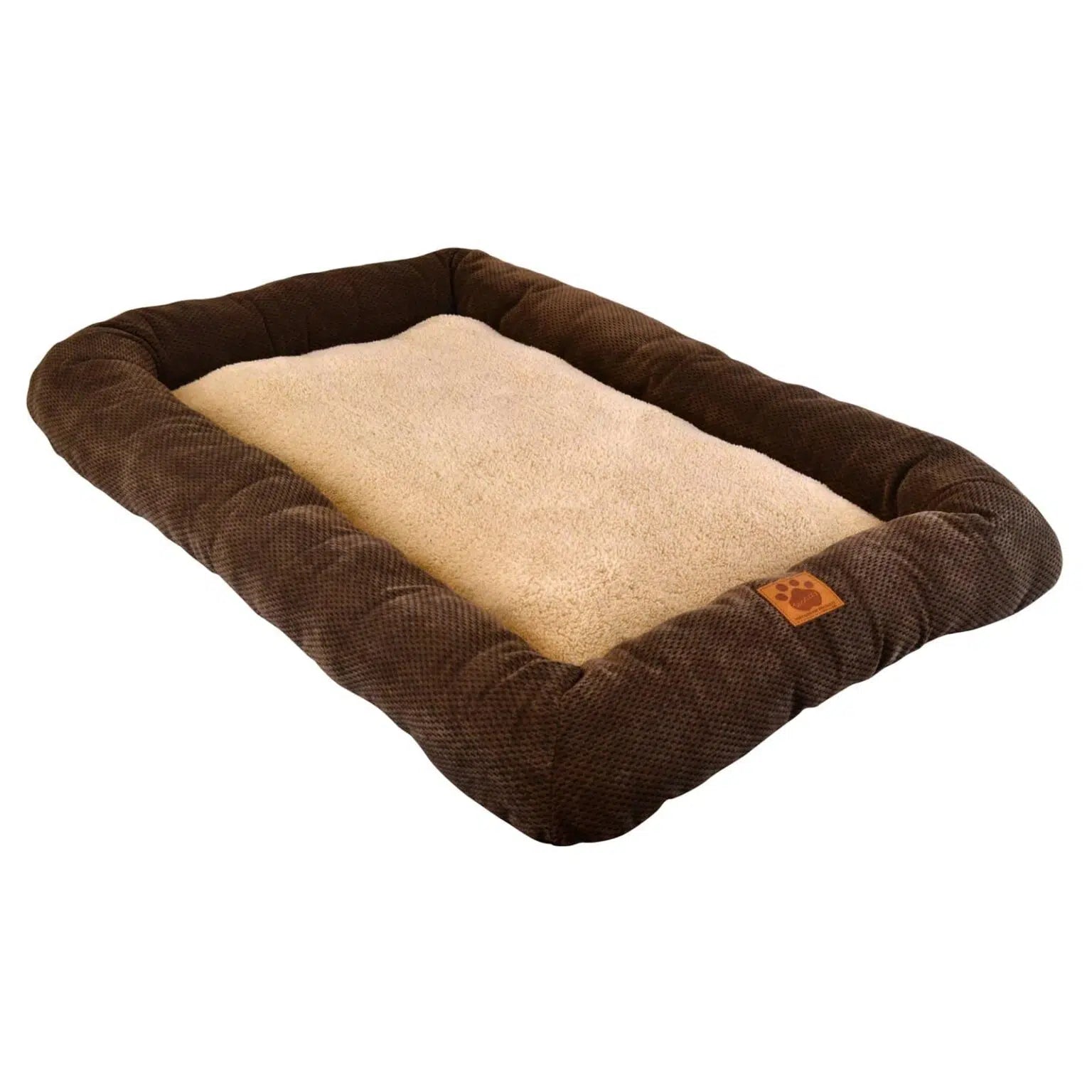 SnooZZy Chenille Low Bumper Kennel Mat in Coffee