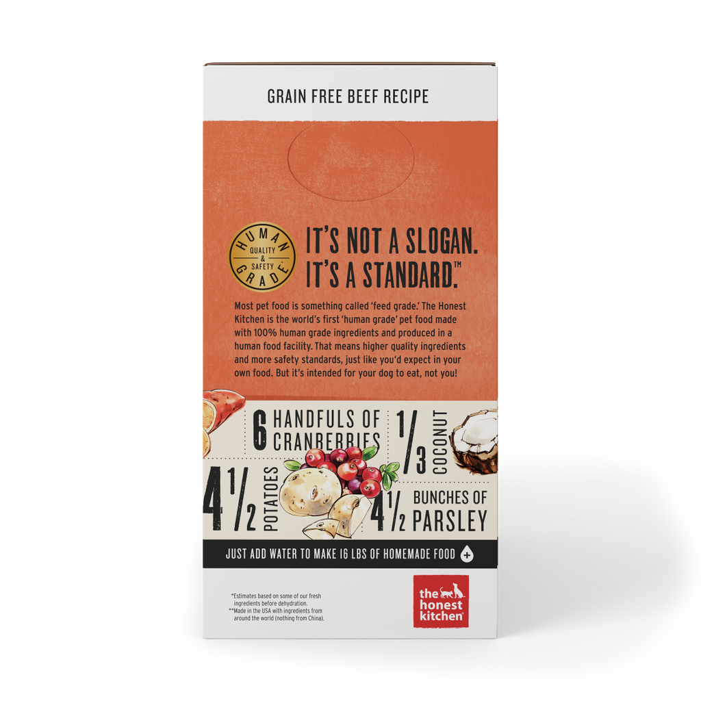 Honest Kitchen Dehydrated Grain Free Beef Recipe