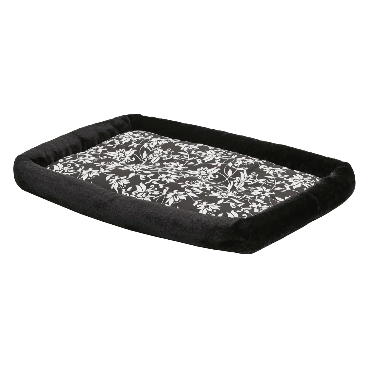 Quiet Time Sofia Bolster Black Floral Crate Pad